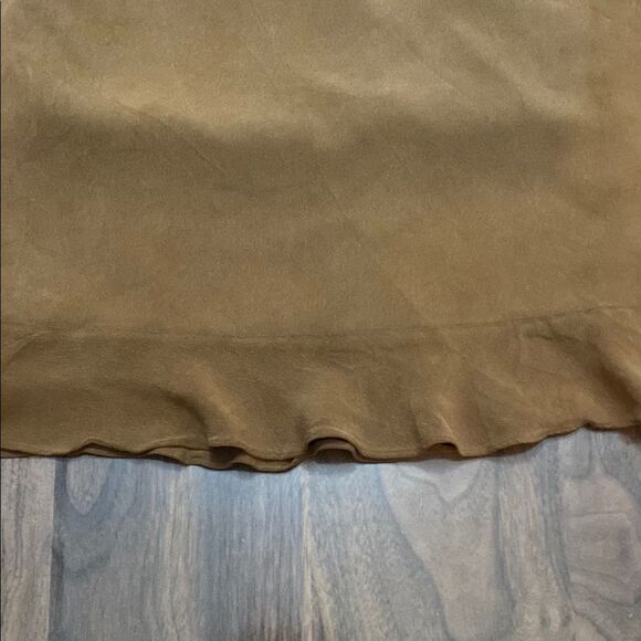 Vintage Dressbarn Brown Caramel Blazer and Skirt Suit 100% Silk - Picture 10 of 14